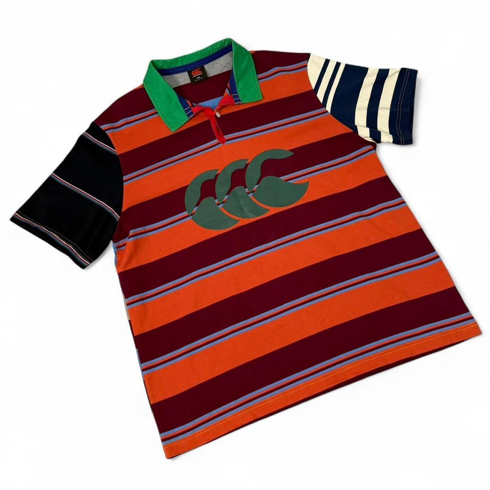 Canterbury of New Zealand Striped Rugby Polo Shirt - 2XL - Picture 2 of 8
